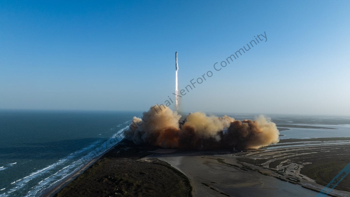 ยาน Starship ของ SpaceX ระเบิดกลางอากาศอีกครั้ง ในการทดสอบภารกิจครั้งที่ 8 ส่วนจรวดกลับฐานยิงไ...jpg