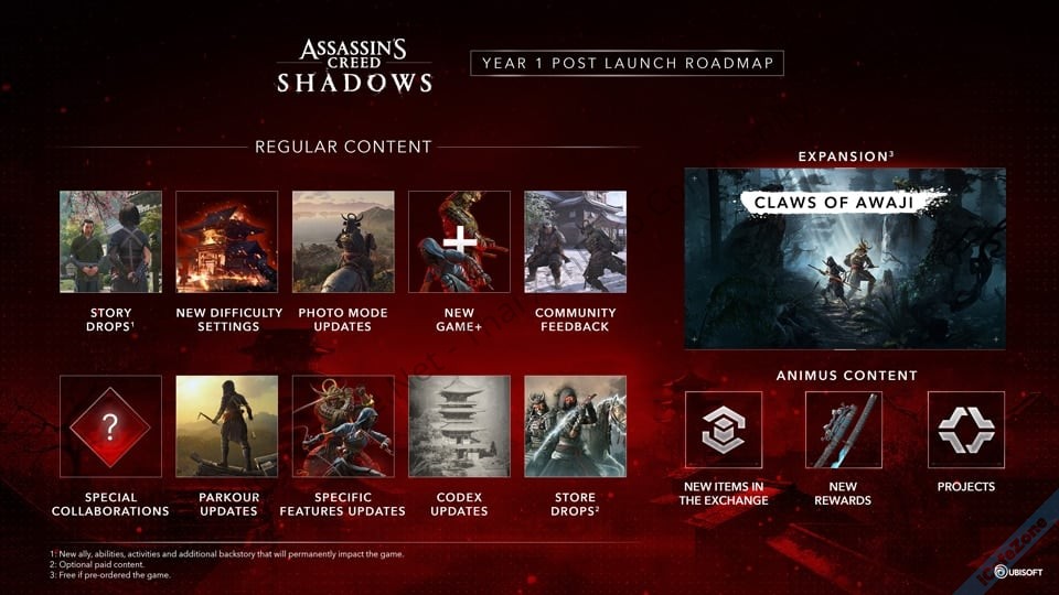 Assassins Creed Shadows ประกาศแผนการอัพเดตคอนเทนต์ฟรี Year 1-2.jpg