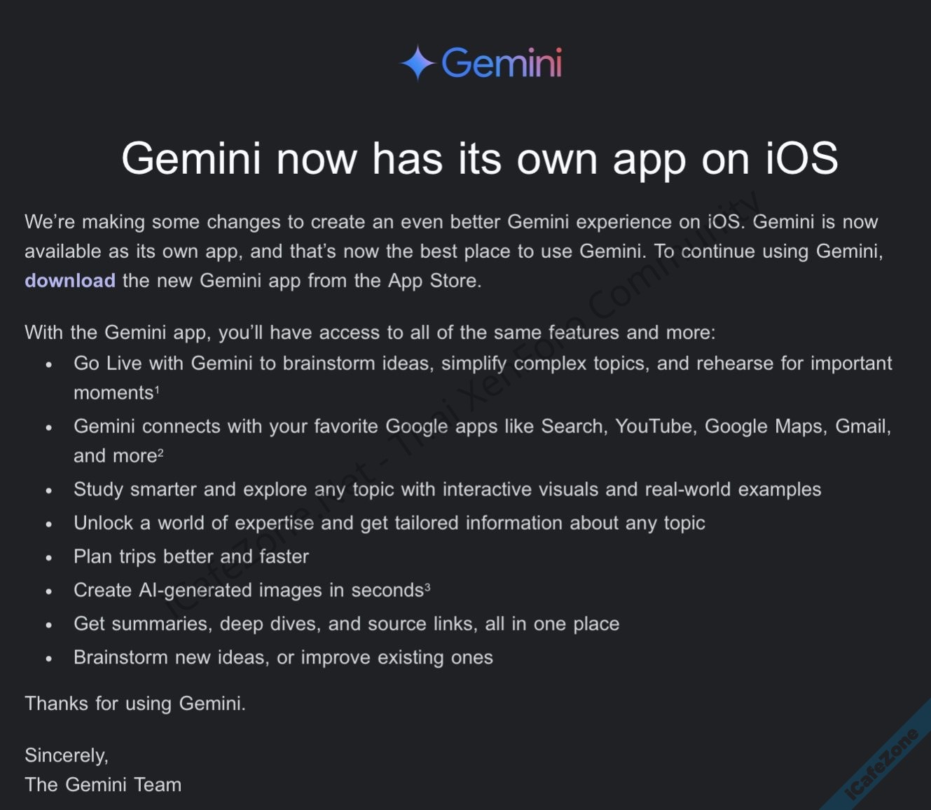 Google ปิดฟังก์ชัน Gemini ในแอป Google บน iOS ให้ไปใช้แอป Gemini โดยเฉพาะแทน-2.jpg