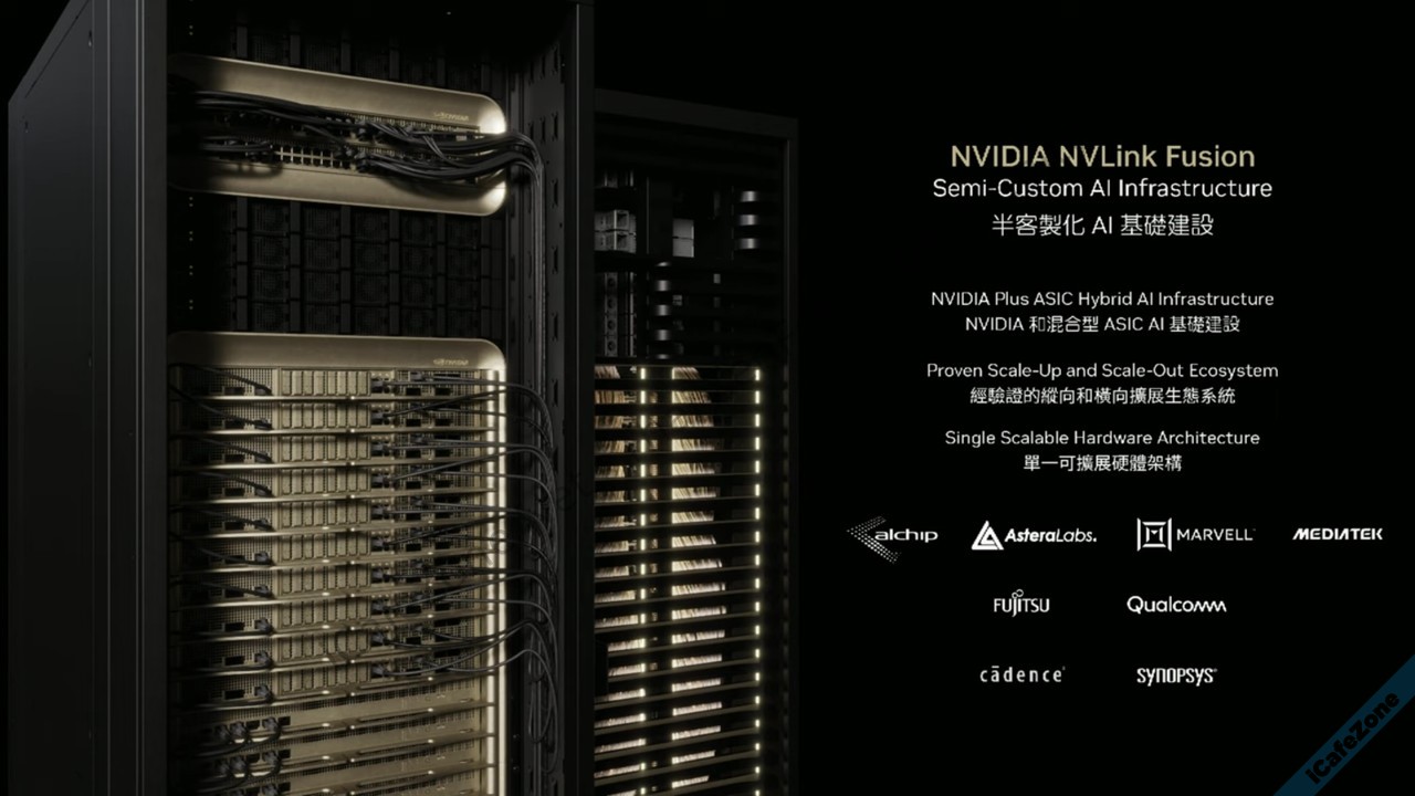 NVIDIA เปิดตัว NVLink Fusion ให้ AI Infrastrcuture คัสตอมการทำงานร่วมกับซีพียูตัวเร่งประมวลผลท...jpg