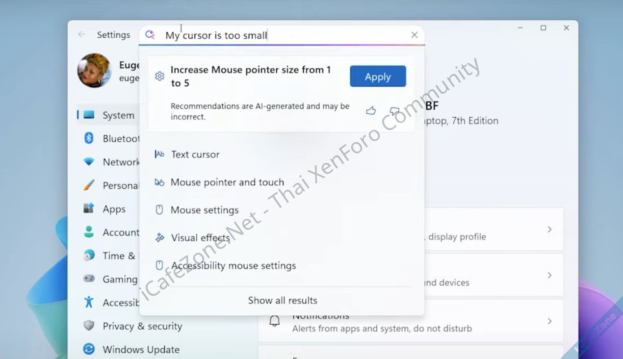 Settings ของ Windows 11 จะเพิ่มฟีเจอร์ค้นหาพลัง AI กดเปลี่ยนค่าได้ทันที-1.jpg