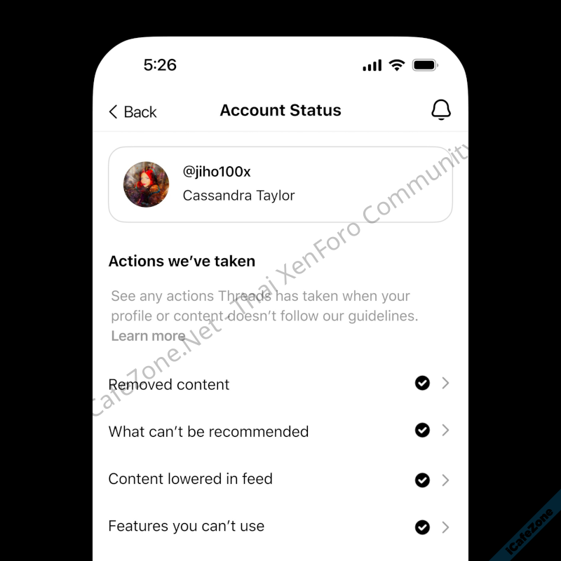 Threads เพิ่มฟีเจอร์ Account Status ตรวจสอบโพสต์ที่โดนระบบแบนจำกัดการมองเห็น-1.png